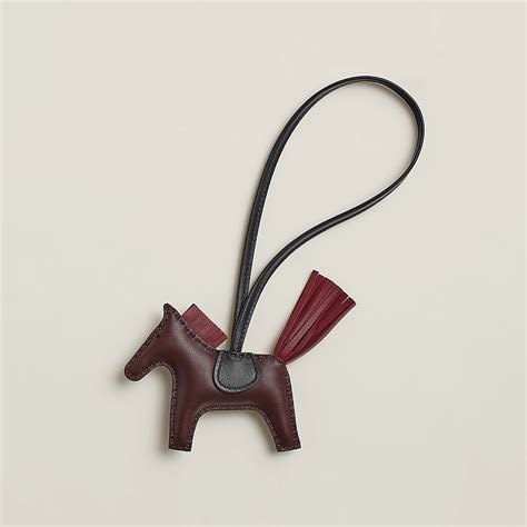 hermes leather horse bag charm|hermes rodeo pm price.